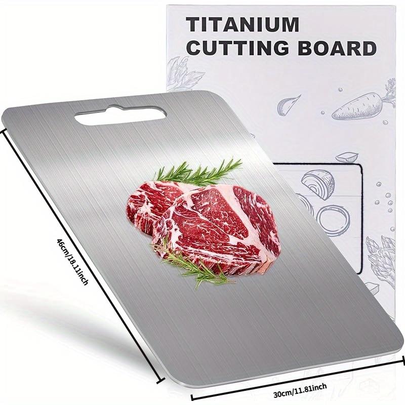 TEMU Stainless Steel Large Cutting Board - Sturdy And Durable, Waterproof, Hygienic And Long-lasting, Scratch-resistant - Made From Thick Material -