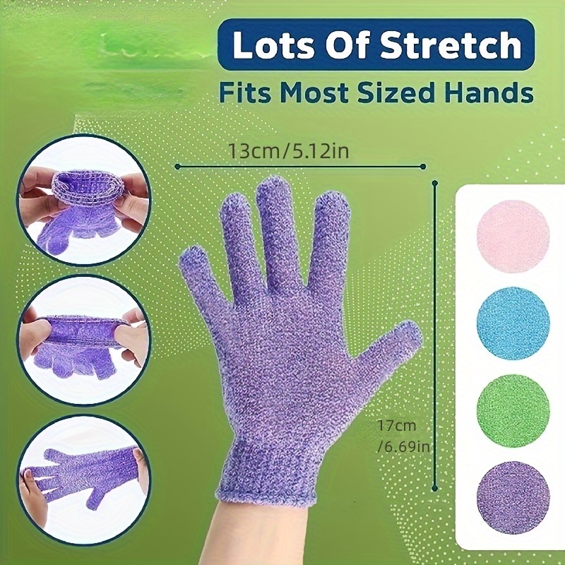 5pcs Colorful Exfoliating Gloves Set for Spa & Body Scrubbing