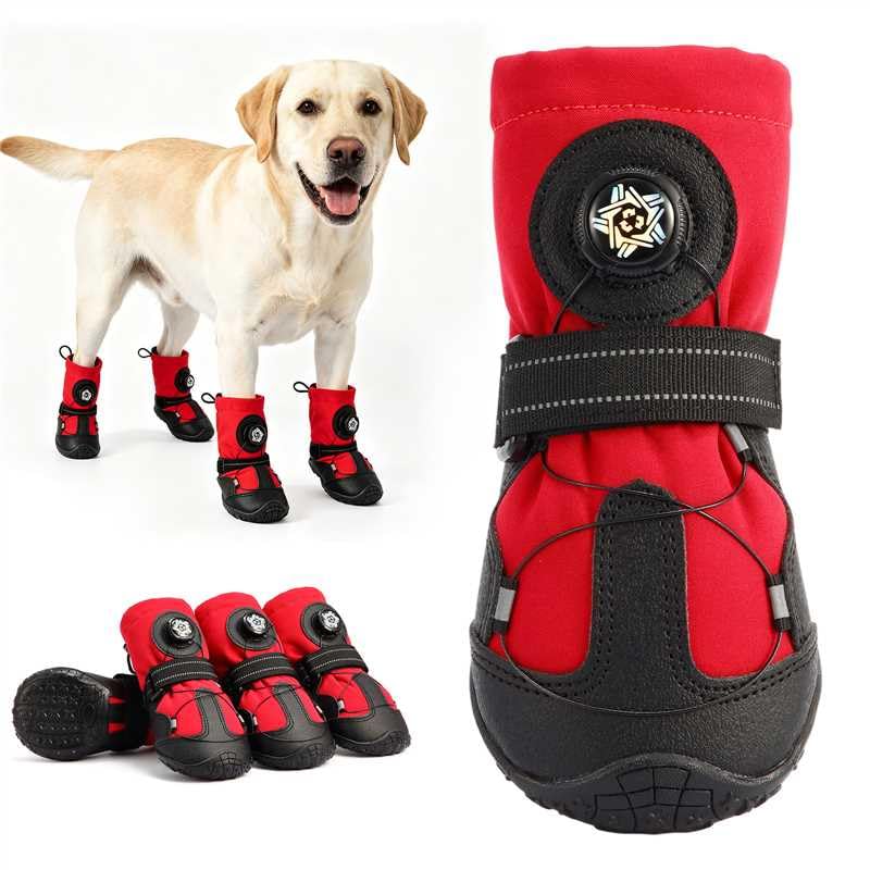 2pcs Dog Booties with Micro-Adjustable Dial