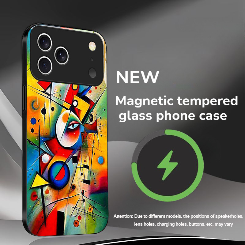 TEMU Phone Case - Premium Innovative Design Magnetic Tempered Glass Phone Case, Compatible With For Iphone 11/12/13/14/15/16/17/air/plus/pro/pro Max,