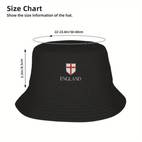 england 2 white print bucket hat lightweight breathable polyester fisherman sun hat with for outdoor sports road trips and music festivals outdoor sports bucket hat breathable fabric