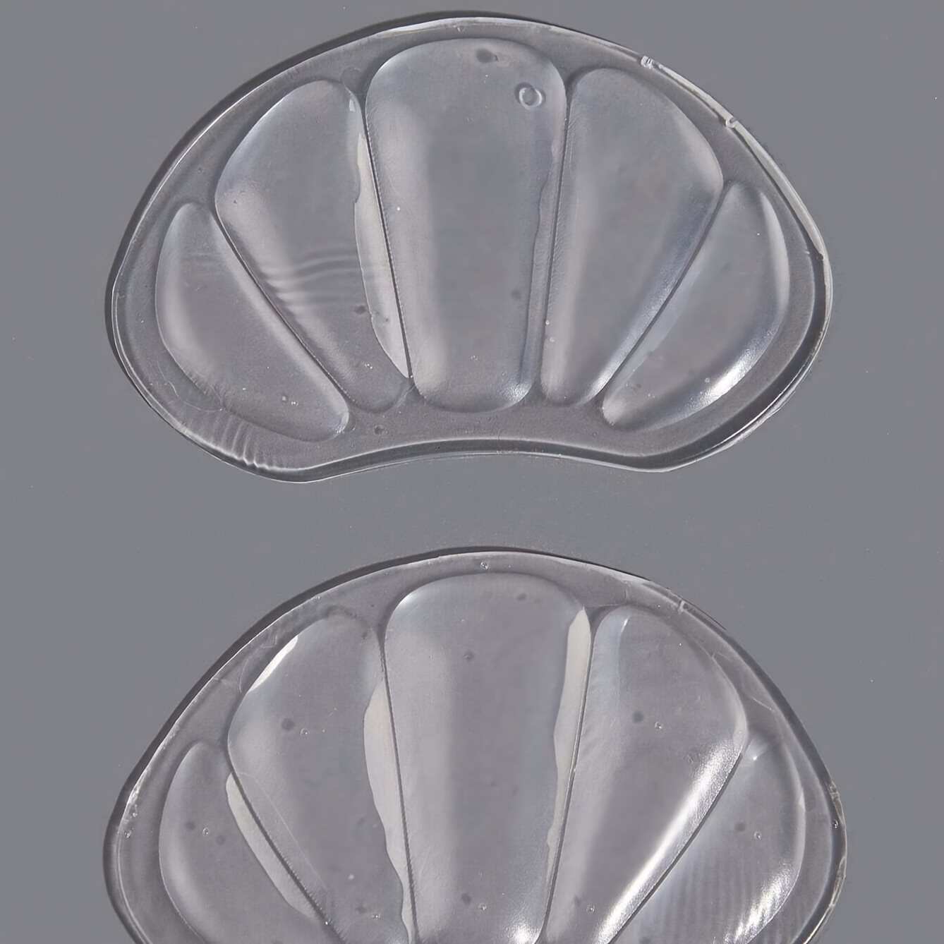 2pcs Silicone Forefoot & Heel Cushions - Transparent Gel Insoles for Pain Relief, Comfortable Support for Standing, Hiking, Dancing & Sports - Soft, Non-Slip