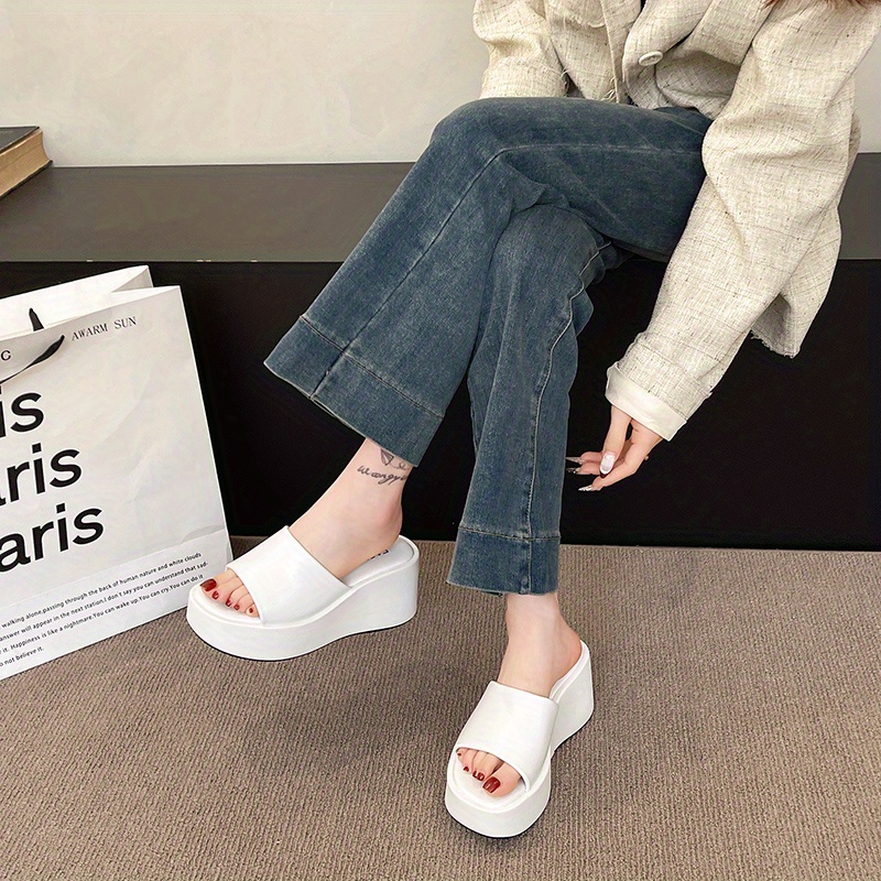 mujeres mules plataforma cubierta falsa sandalias Temu El Salvador