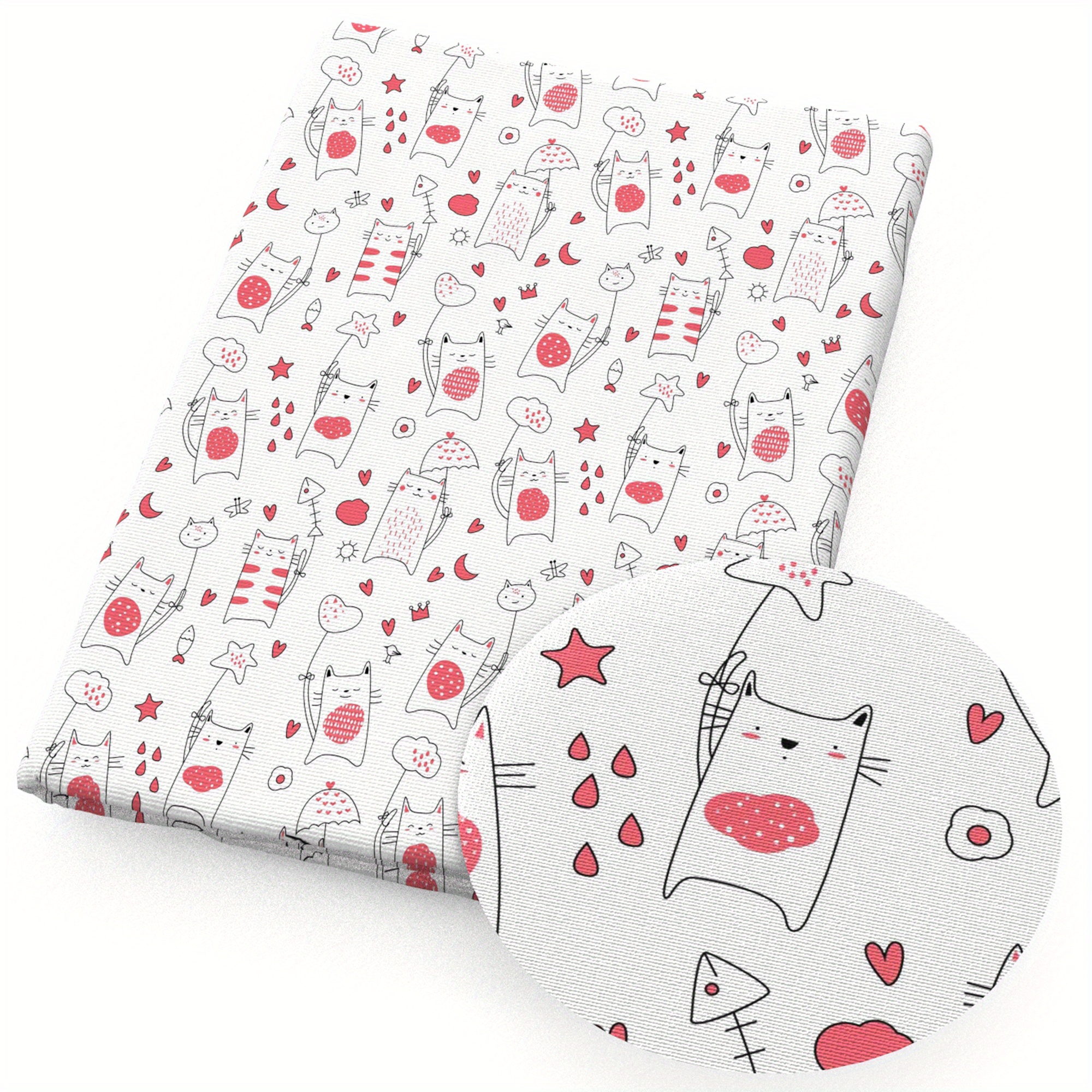 lot tissu chat 50x145cm couture - Temu France