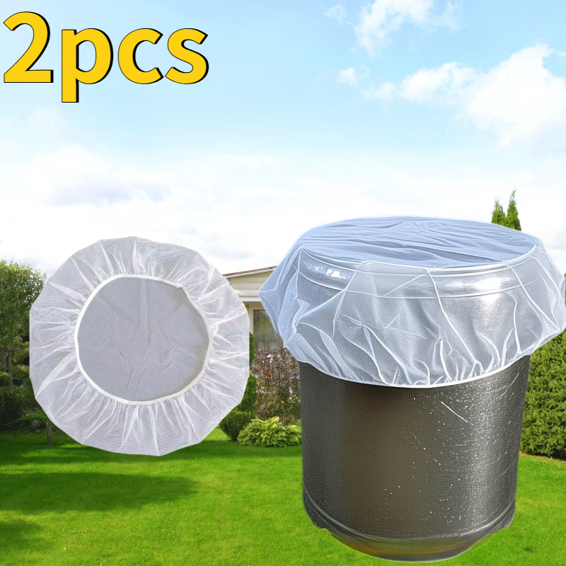 2pcs Extra Large And Thickened Durable Polyester Mesh Covers, Outdoor Rain And Insect Proof, Protection Net, Suitable For Rainwater Collectors Of Sizes, Multi-functional Mesh Cover