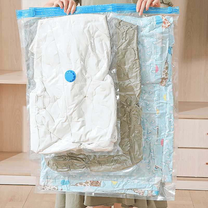 TEMU 20pcs Vacuum Storage Bags, Space- Saving, Sealed, For Clothes, Blankets, Travel