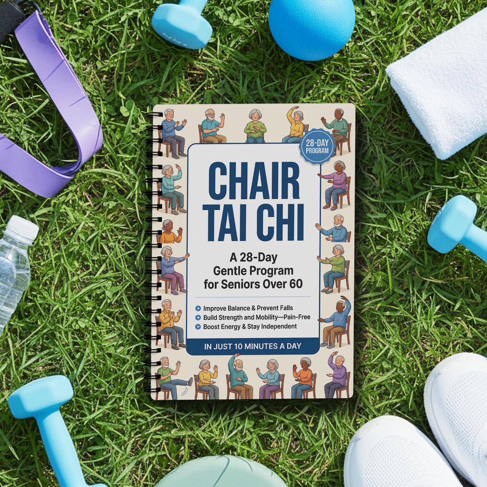 TEMU A Manual For Practicing Chair Tai Chi, Designed For And , Featuring A Spiral Binding. It Includes Daily Exercises, Gentle Movement For Fitness