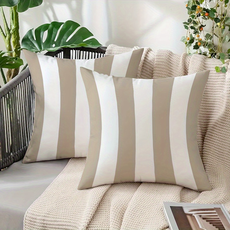 TEMU 2pcs, Color With Pillowcase, Simple And Stylish Sofa Cushion Cover, European Style, With Zipper, Single-sided Print, Machine Washable, Suitable