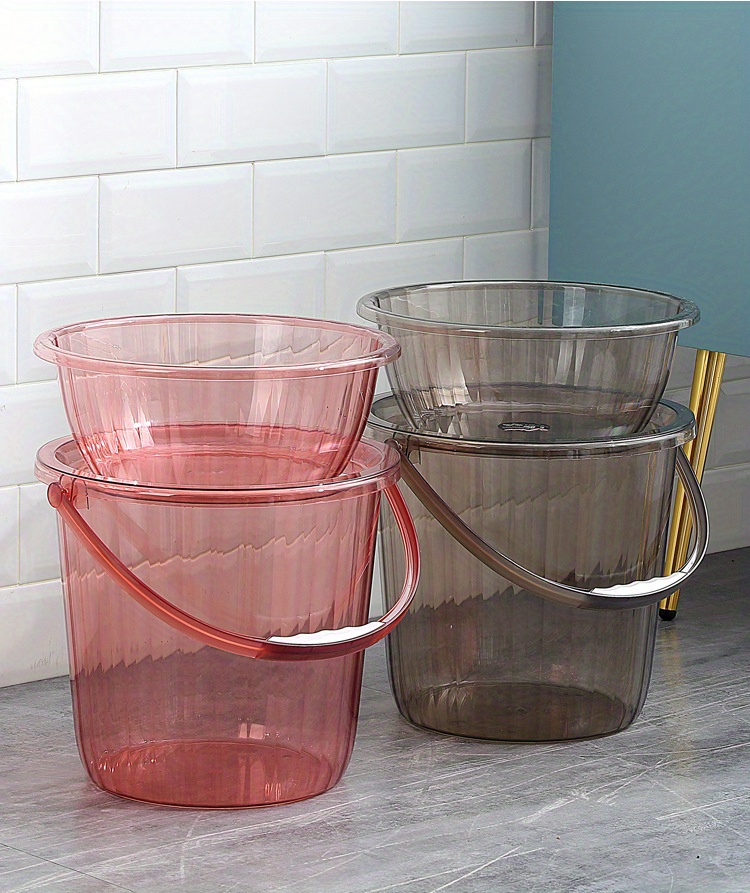 4pcs   pet transparent cleaning set   laundry bucket water scoop washbasin rinsing cup for   home cleaning details 11