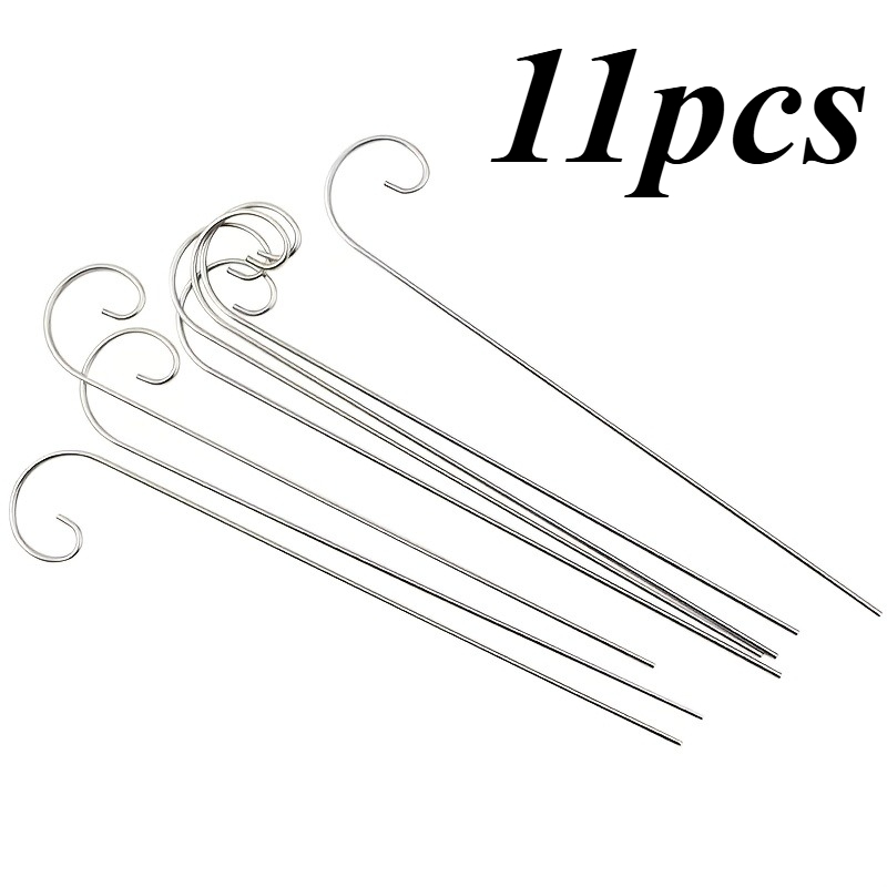 E-shop 11-tlg. kleine Gemüsegarten-Steinplatten-Haken, Pflanzenetiketten, Metallstangen, Gartenblumenhaken, Außenhaken