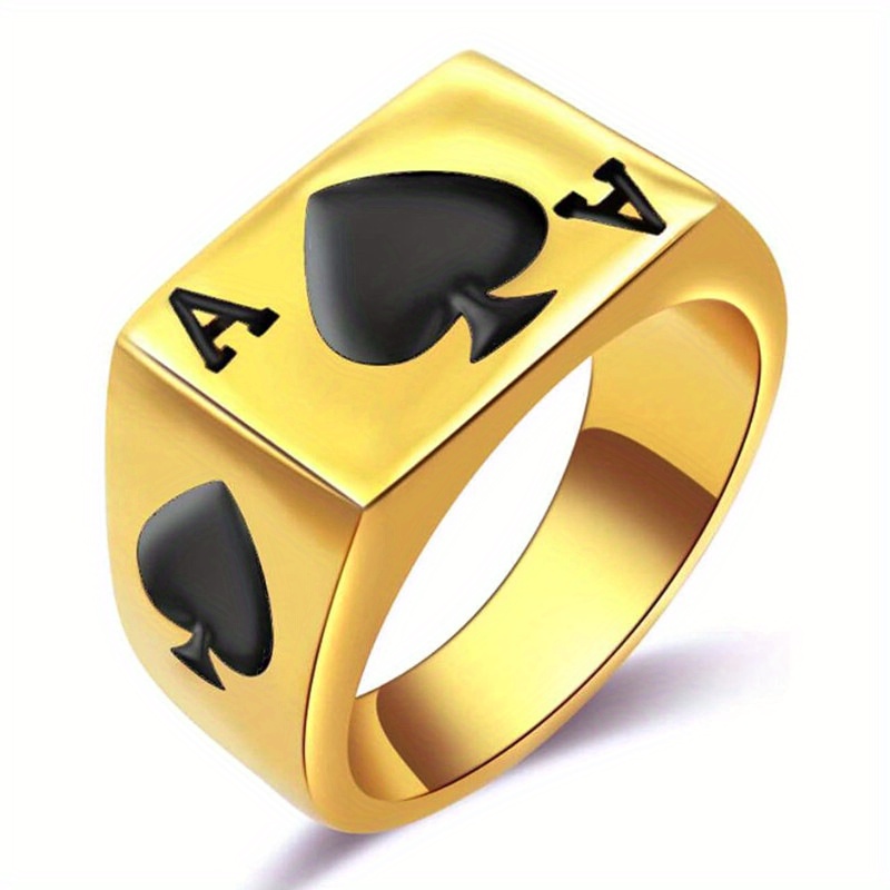 1pc Vintage-Style Ring Golden-Tone Durable Fade-Resistant,  High-Quality Alloy, Elegant Design for Casual Attire or Gift Gift - Main Image