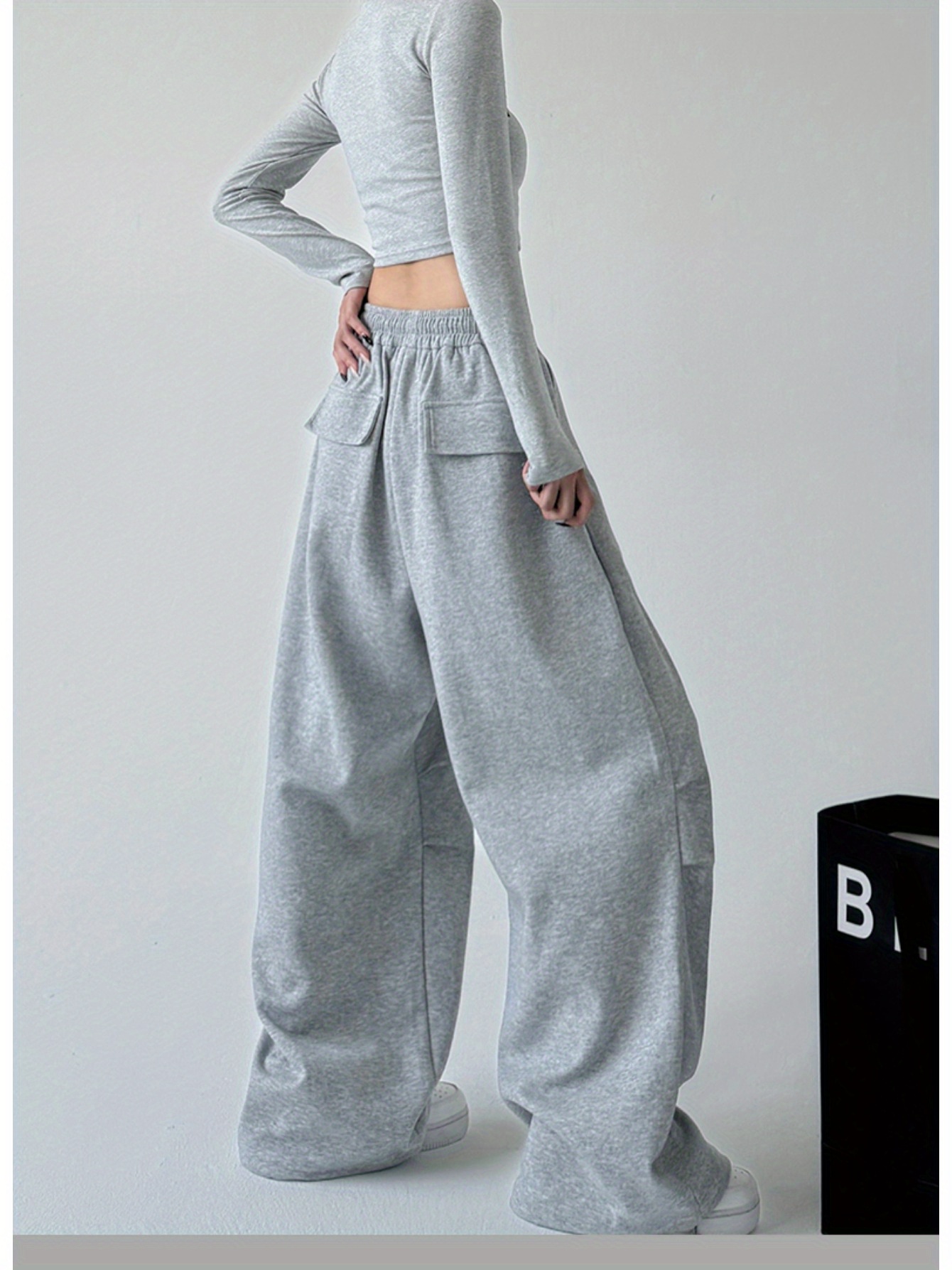 Pantalon 3/4 Femme Large - Jogger Conique Taille élastique, Confortable Pour été, Décontracté, Pyjama - 2