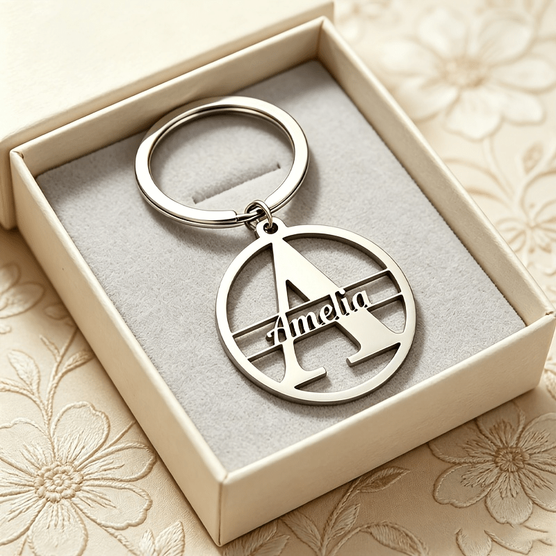 TEMU Portachiavi personalizzato, portachiavi con personalizzato, portachiavi con combinazione di lettere, portachiavi con , tag per chiave in acciaio