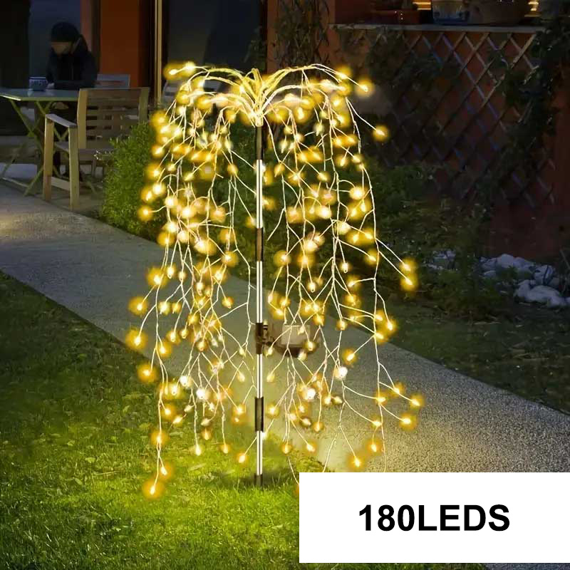 Image of 180leds, Solar Light With Outdoor Lawn Lights - 8 Lighting , Smart Decorative Lighting For Courtyards, Lawns, Gardens, , Garden Lighting | Festive Lighting | Durable Plastic Body, Solar Lights