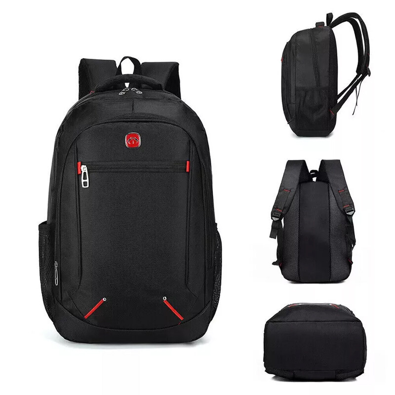TEMU Mens Black Large Backpack Rucksack - Outdoor Sport Work Hiking Bag