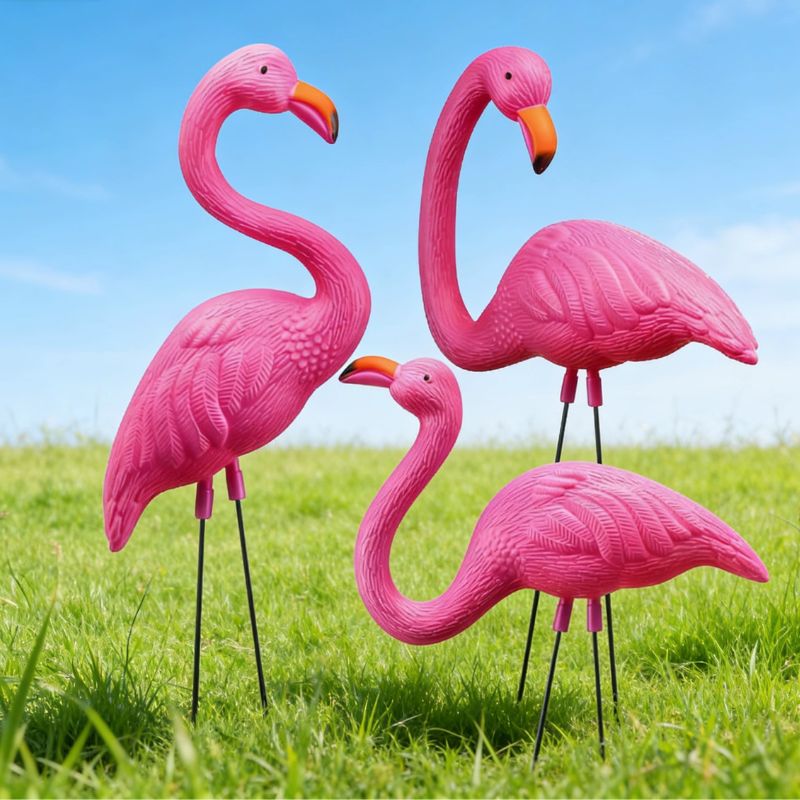 TEMU 【3D】 Ensemble de 3 Grandes Décorations de Jardin Rose, Piquets de Rose de Pelouse Moyens, Parfaits pour la Décoration de Jardin et Cadeaux de