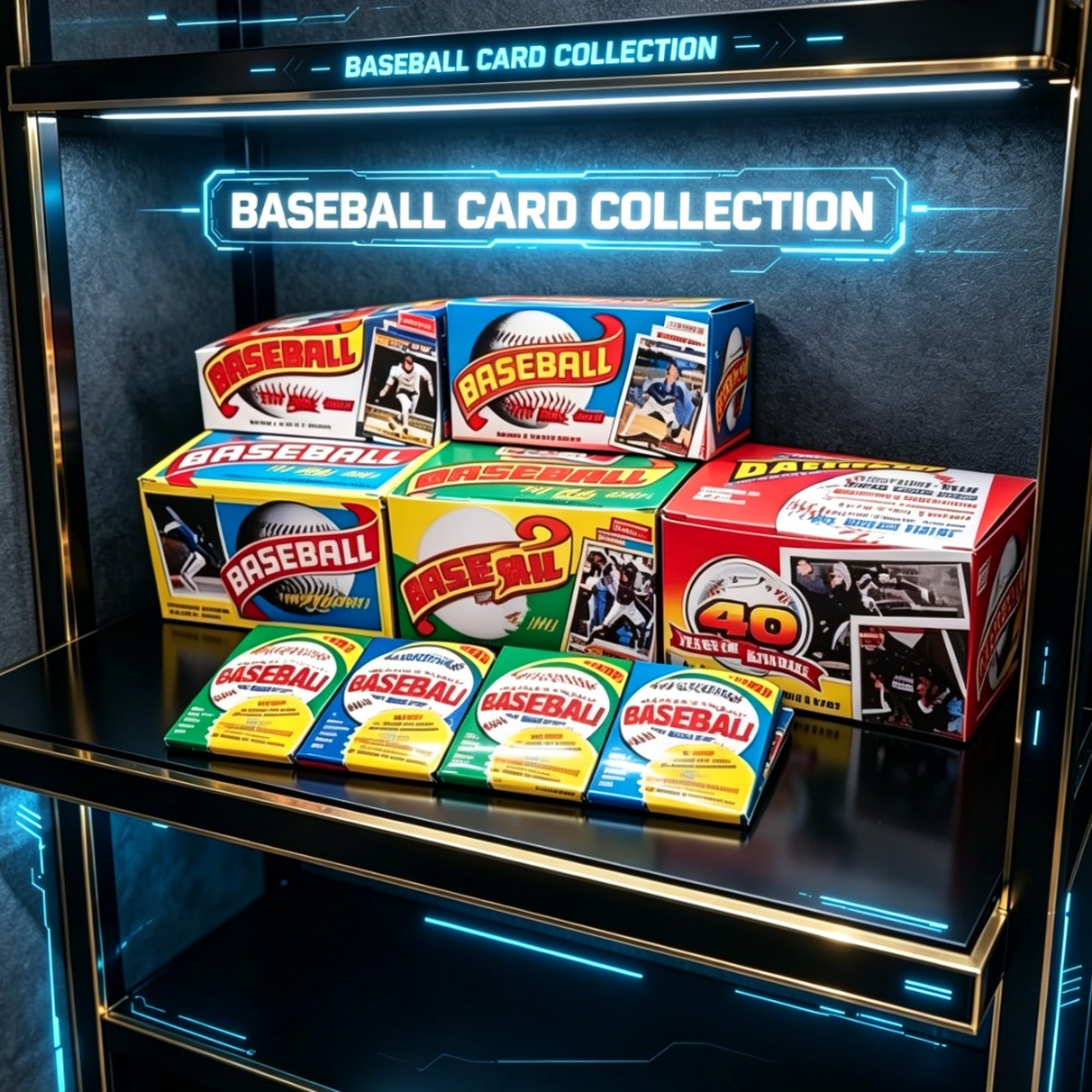 TEMU Lot Of 40-50 Unopened Vintage Baseball Cards | Nostalgic Sealed Trading Card Packs - Collectible Gift For Sports Enthusiasts