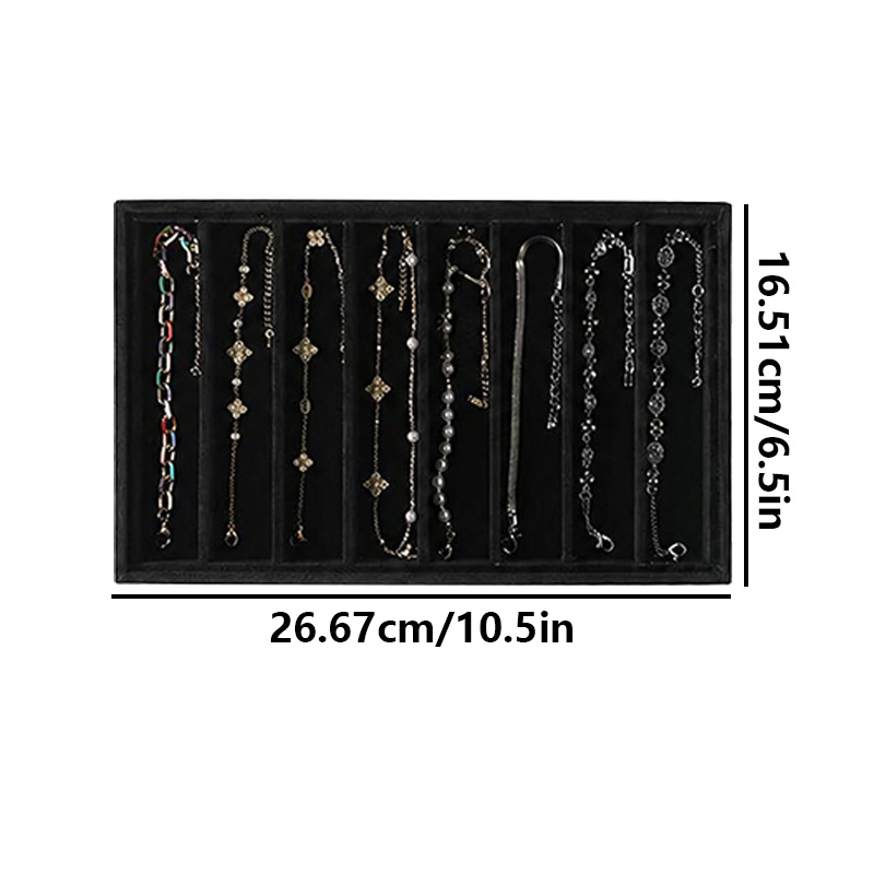4pcs Stackable Jewelry Trays with Glass Lid