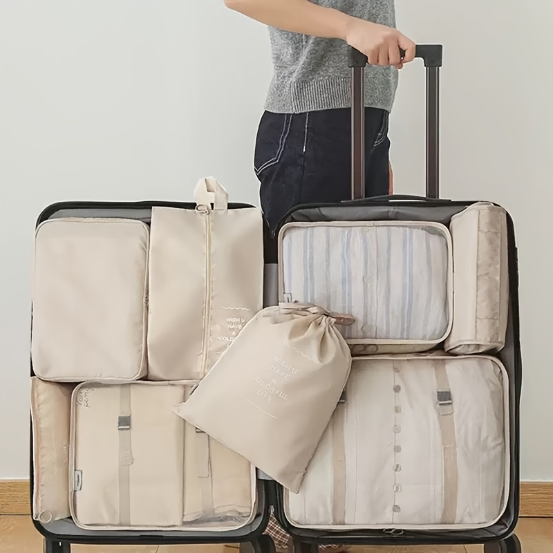 7pcs organizer set with inspirational luggage storage bags heavy