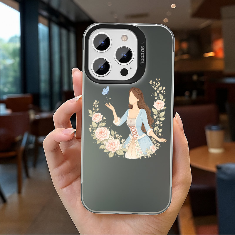 TEMU Phone Case - A Retro-style Phone Case Featuring A And , Combining Romantic Art With Shockproof And Durable . This Unique Pattern Is Suitable For