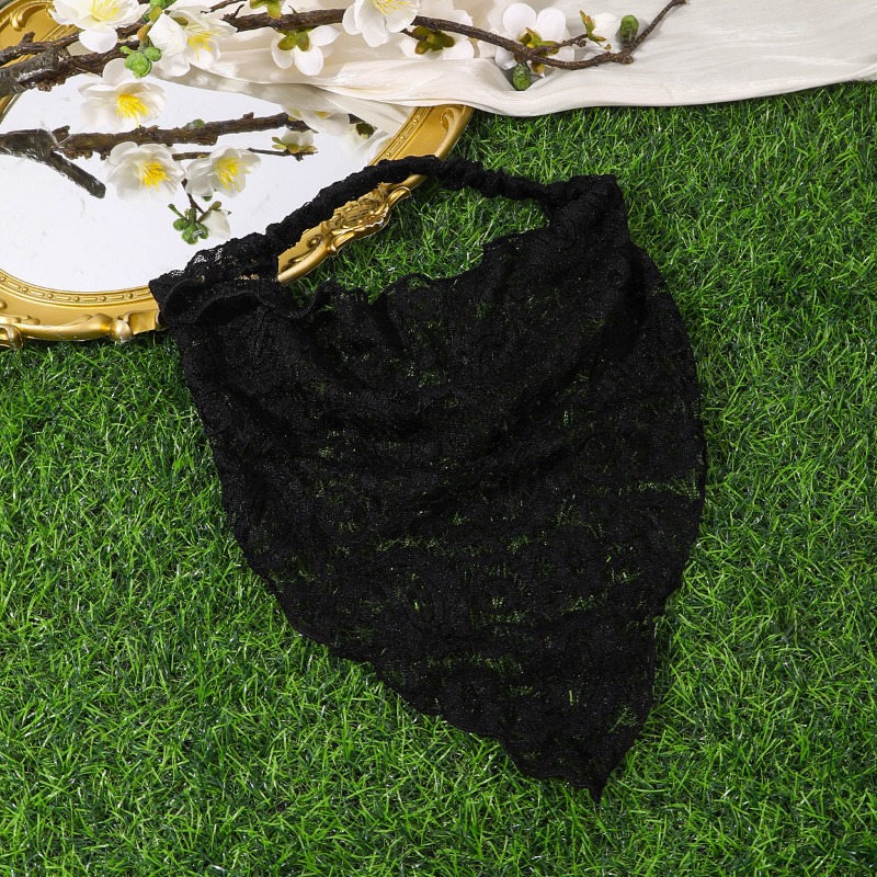 TEMU 1pc Bandeau Élastique en Dentelle avec Imprimé Noix Cacahuète , Bandeau de Voyage pour Vêtements, Tendance Polyvalent pour Sorties Quotidiennes