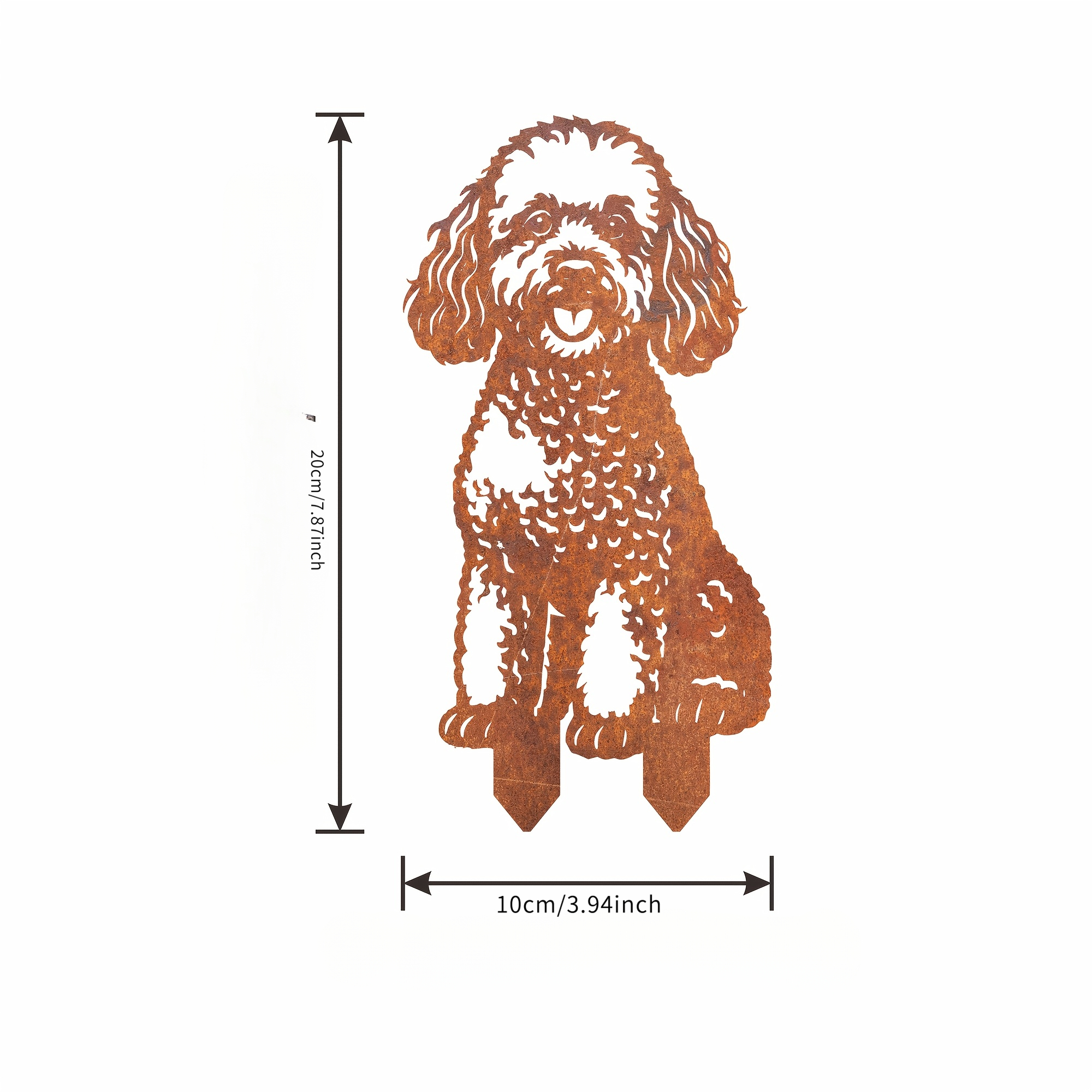 E-shop 2D Flat - 【2D Flat】 2D Flat - [2D Flat] 2D Ebene, 1 Stück Pudel Acryl Garten Einsetz-Schild, Hunde-Landhausstil Hof Kunstwerk, Rostiges