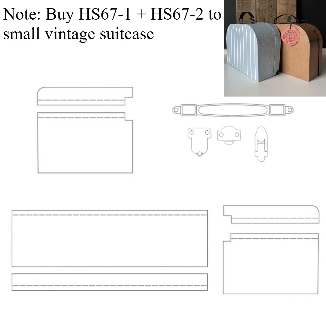 3d Assembleable Vintage Suitcase Metal Cutting Dies, Small & Medium Sizes , Diy Gift Box Storage Box Die Cuts For Scrapbooking Paper Craft