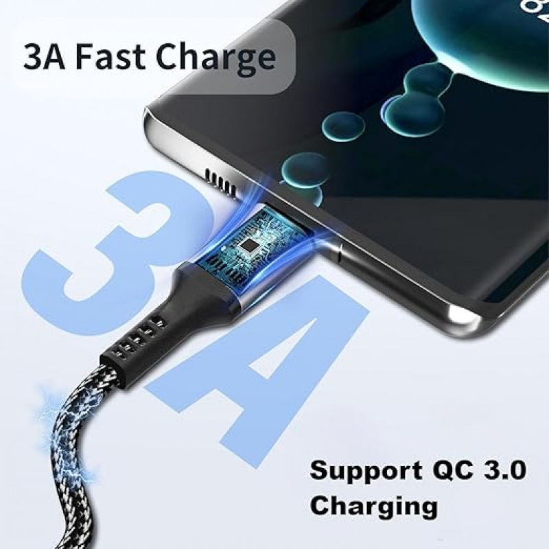USB to Type-C Ultra-Fast Charging Data Cable, Nylon Braided