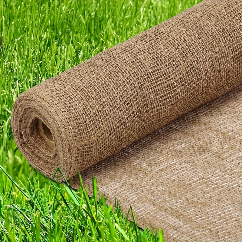 E-shop Jute-Gartengewebe, 40 Zoll Breite, 16 Fuß Länge, Premium-Barriere, -Erosions-Jutestoff, waschbar in Uni-Farbe, zuschneidbar für