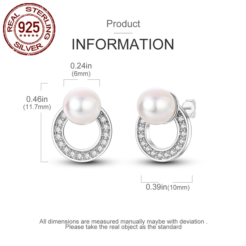 925 Silver French Earrings with Zirconia - Hypoallergenic