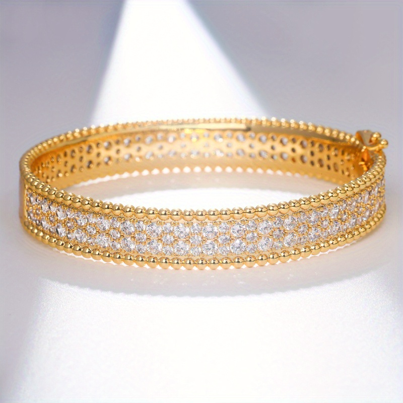 Golden Plated 925 Silver Bracelet with Moissanite - Gift Set