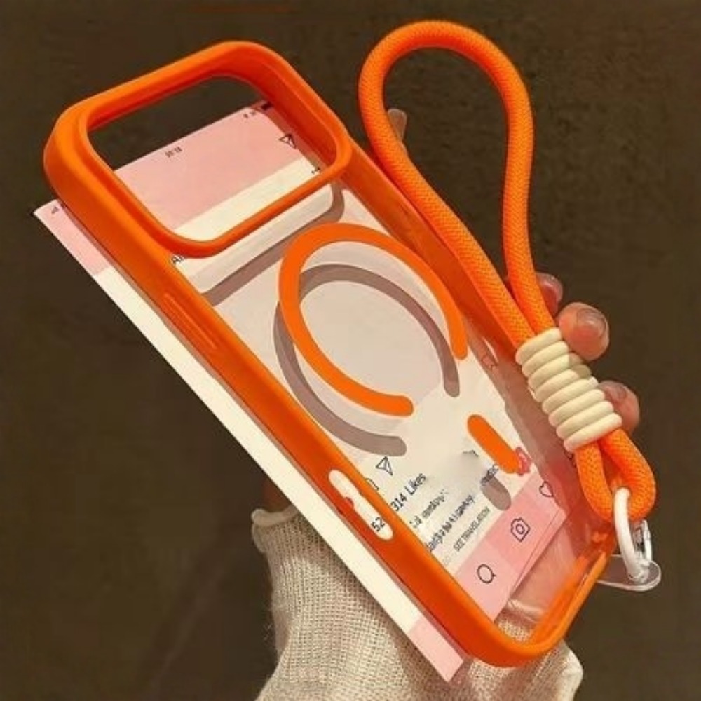 TEMU Phone Case: Luxury Transparent Wrist Strap Phone Case For Iphone 18 Pro Max, 17, 16, 15, 14, 13 Pro, Pro Max, And Plus With Magnetic Wireless