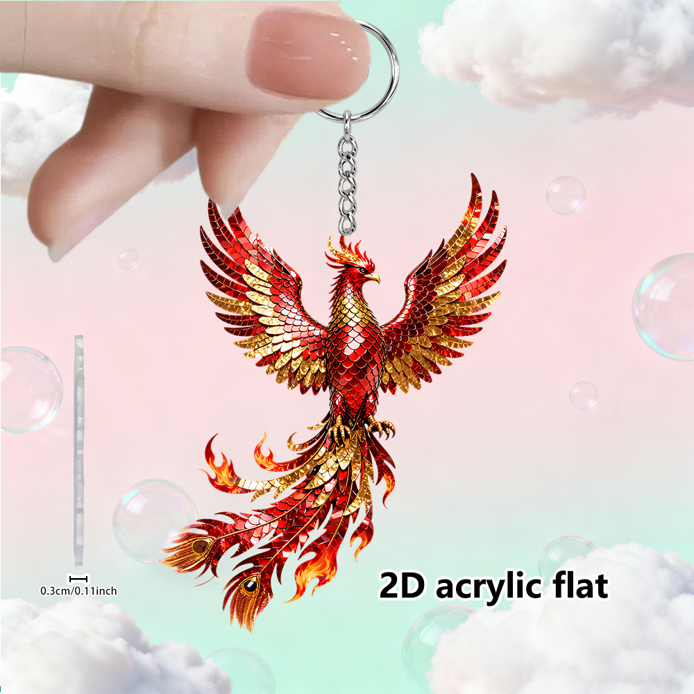 TEMU 2d Flat, Two-dimensional Plane- Two-dimensional Acrylic Keychain| An Exquisite And Stylish Accessory Elements| The Perfect Creative Gift For