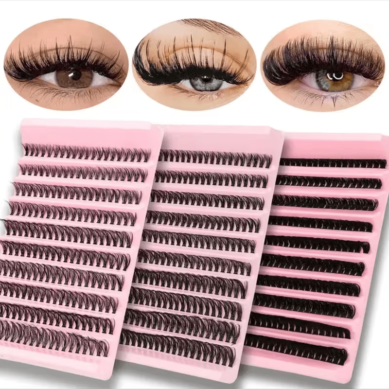 200clusters   mink eyelashes 30d 40d 80d cluster lashes 0 07mm d curling 8 16mm mix natural eyelashes extension 3d strip volume eyelash cluster makeup tools