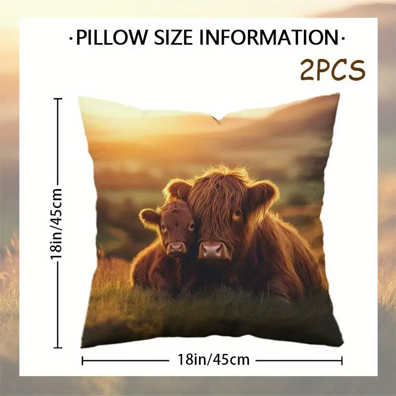 Juego De 2 Fundas De Almohada Decorativas De Lino De Felpilla De 18 X