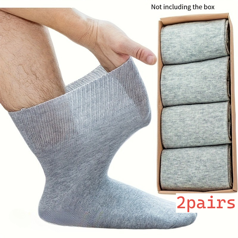 E-shop 4 Stück/2 Stück Extra Große Socken | Extra Breite, Nicht-Einpresste | Weicher und Atmungsaktiver Stoff, Entwickelt für Empfindliche Füße und,