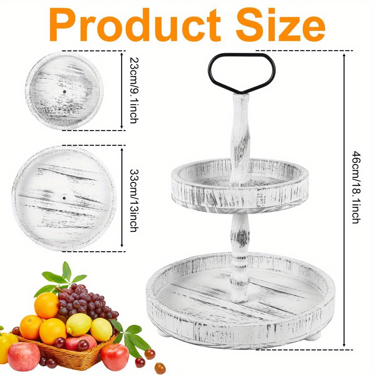 1  tier wooden cake stand elegant solid wood cake tray for dessert display and fruit rack 2 layer display panel   home parties and   sorting for kitchen and event decor