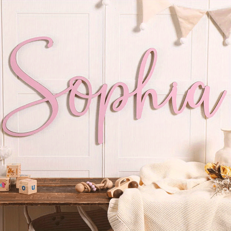 Image of Wall Sculptures, Wooden Signs, Personalized Name Signs, Monogram Name Signs, Signs, Custom Signs, Wooden Name Signs, Monogram, Room Decor, Christmas Decor