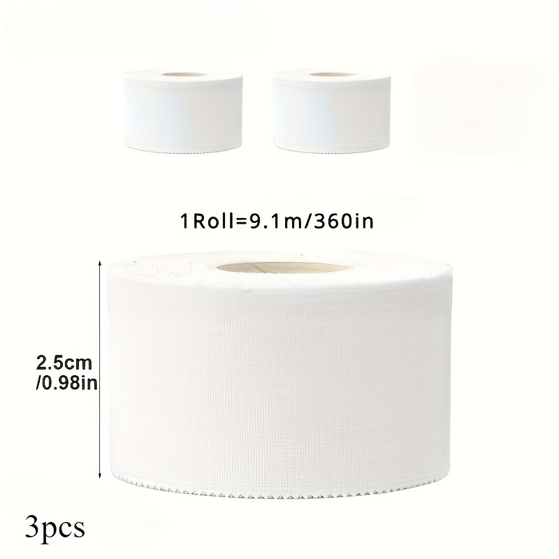 3pcs Sports White Tape -- Strong Adhesive Tape Without Residue, Easy To Tear Packaging Sports Tape, Suitable For Use In Sports Occasions