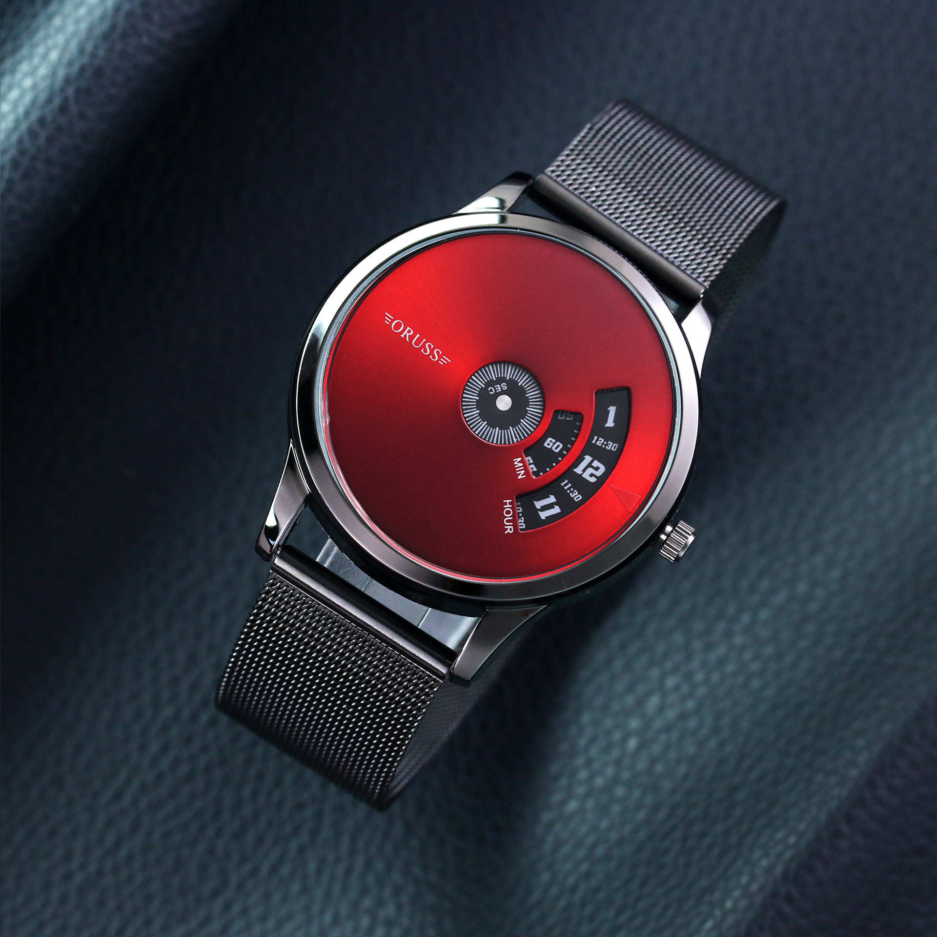   cool stylish and trendy mens steel mesh strap waterproof mens watch mens fashion accessory professional   trendy   retro aesthetic durable construction   materials fashion watch   styleconscious men   Product details 7