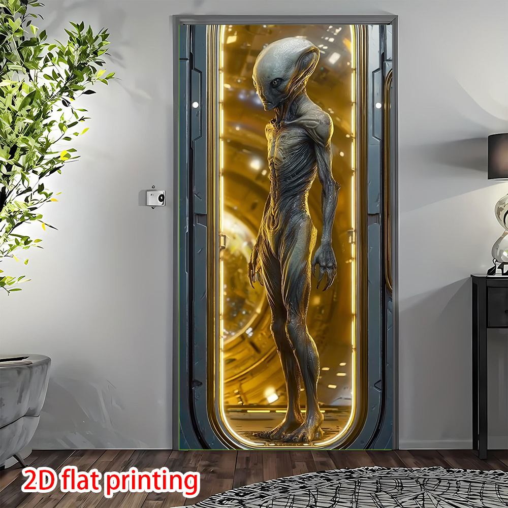 item picture 2d flat 2d flat 2d door banner 2d flat 2d flat 2d door banner 2d flat 2d door banner 1pc   spaceship door banner 2d flat print   wall decal with spaceship   and   characters peel and stick for indoor outdoor use