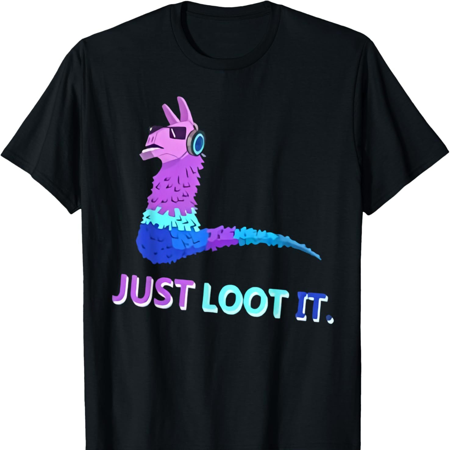 

Just Loot It" Funny Alpaca Graphic Tee - Soft Cotton, Breathable & Comfortable Casual T-shirt For Men And Women - Gaming, Sports & Holiday Gifts