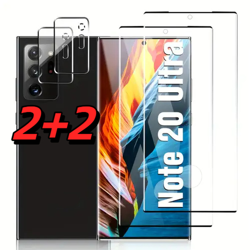 TEMU Película de cristal +2, protector de pantalla de cristal templado transparente de cobertura total para for 20 Ultra, 2 piezas de película de