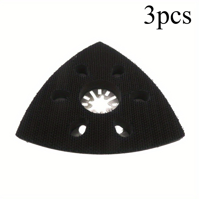 TEMU 3pcs Self-adhesive 6-hole Triangle Sanding Discs - Multipurpose Polishing And Finishing Additions