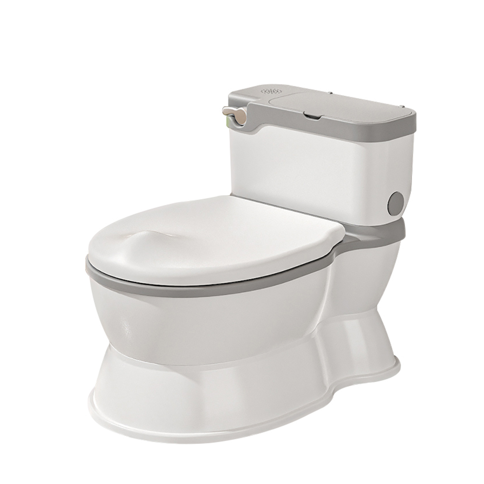 TEMU Toddler Potty Training Toilet With Removable Training Seat - Realistic Flush Sound, Wipes Storage & Toilet Paper Holder, Fits 18-month-old ,