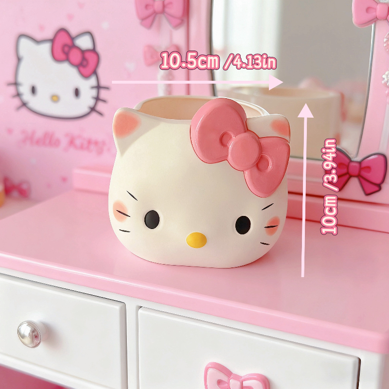 Sanrio Hello Kitty Pen Holder, a Cute Cartoon-Shaped Desktop Storage Box. This Adorable Kitty Design Multifunctional Storage Cylinder Can Hold Pens, Markers, Various Brushes 3 Sanrio Hello Kitty Pen Holder, a Cute Cartoon-Shaped Desktop Storage Box. This Adorable Kitty Design Multifunctional Storage Cylinder Can Hold Pens, Markers, Various Brushes - Image 3