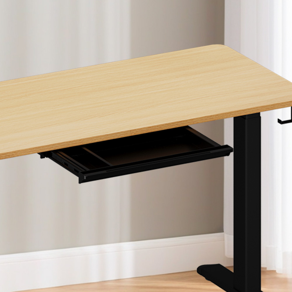 TEMU 1pc Under-desk Drawer Organizer, Easy To Set Up, Suitable For Home Storage In Black