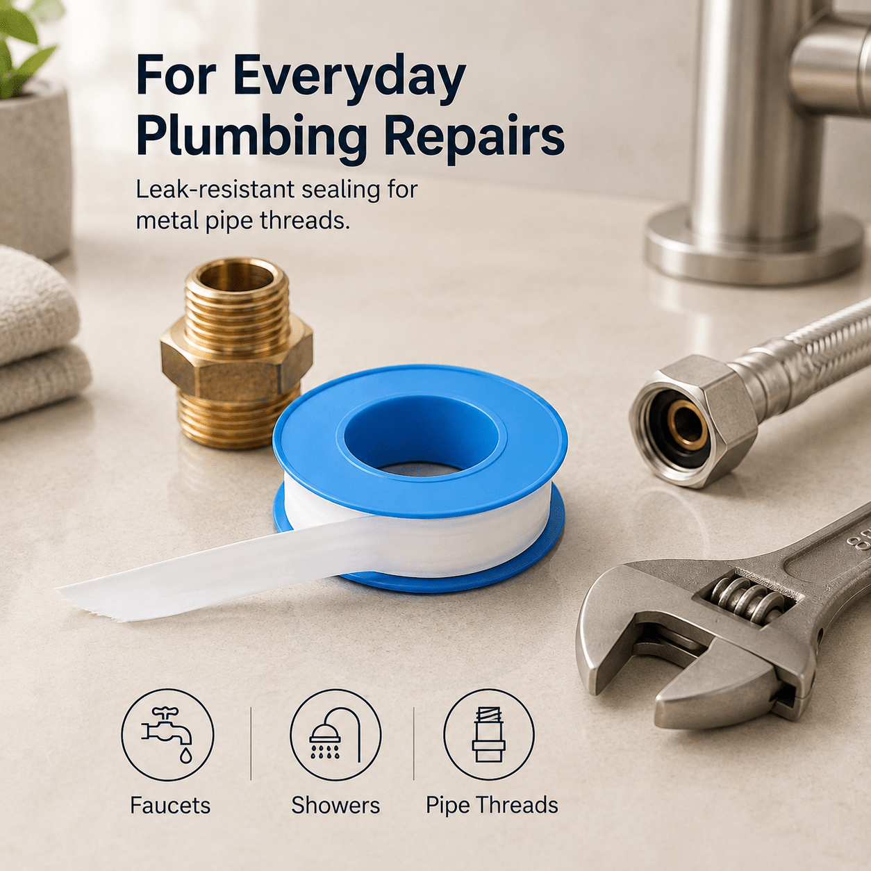Pipe Tape, PTFE Sealing Tape, Plumbing Thread Sealing Tape