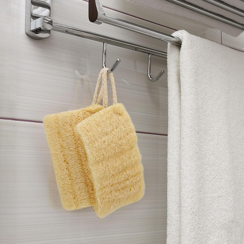 12pcs Mini Natural Loofah Exfoliating Facial Scrubber Set