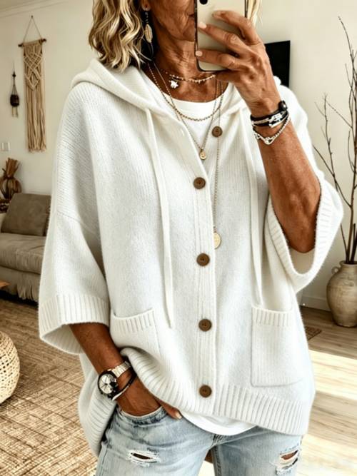 item picture womens fall cardigan sweaters 2026 button 3 4 sleeve oversized coats with pockets